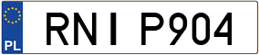 Trailer License Plate